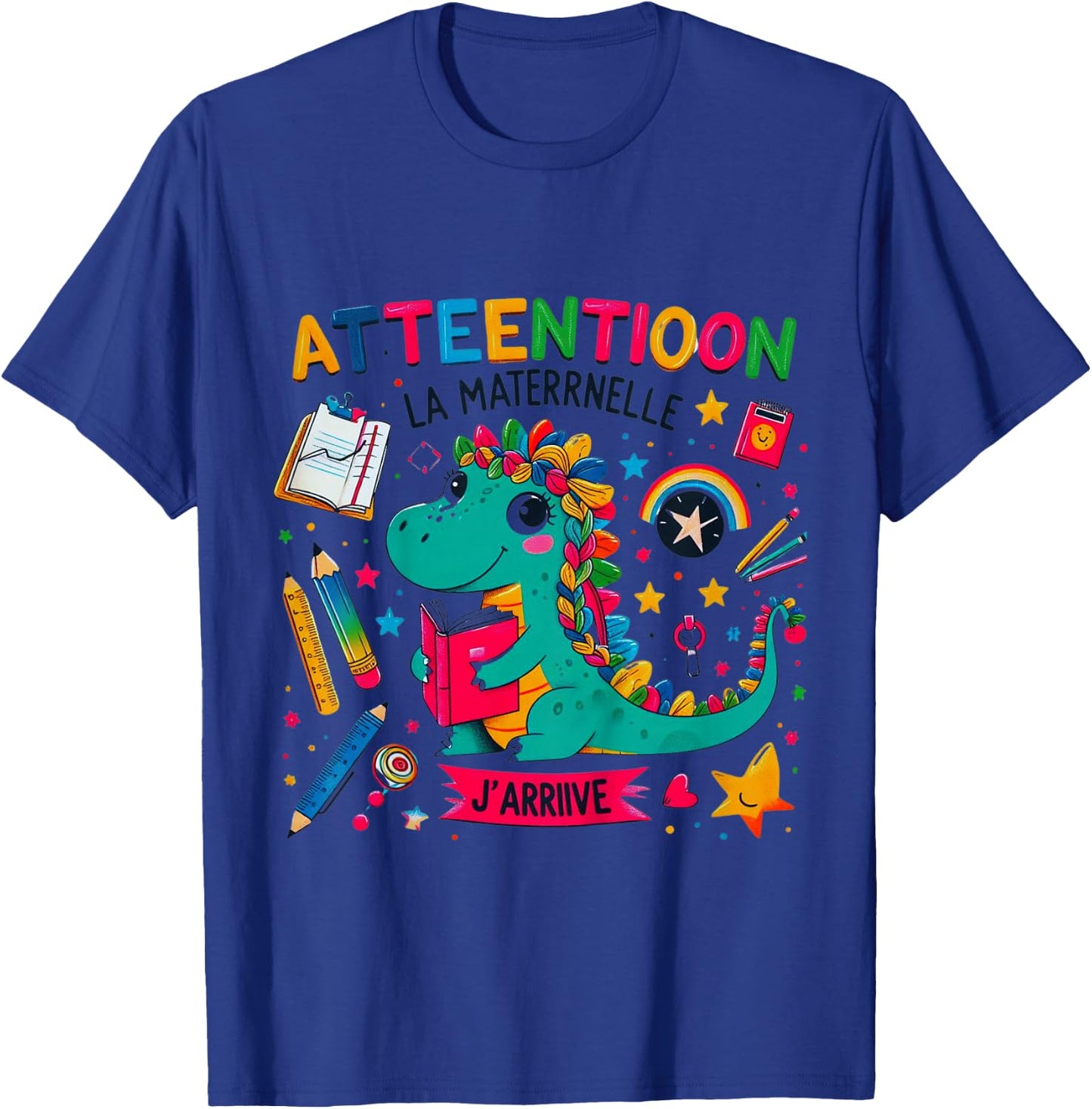 Children's Maternelle Children's Attention La Maternelle J'Arrival , white, 2 T-Shirt - T-Shirt | Royal