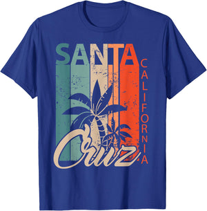 Santa Cruz California surfer skater vintage retro 70s T-Shirt - T-Shirt | Royal