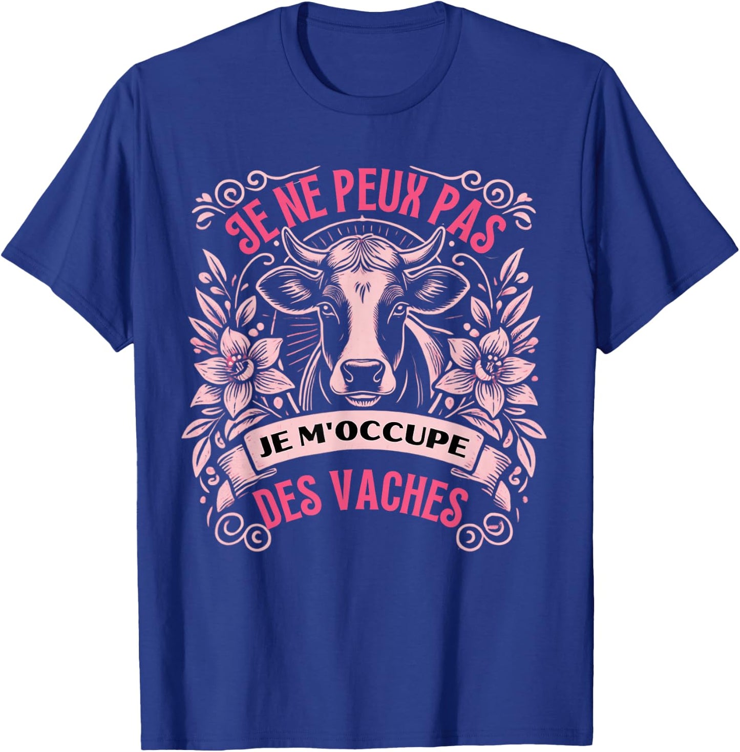 Humor Cow Women Farmer Farmer Cows , Black, S T-Shirt - T-Shirt | Royal