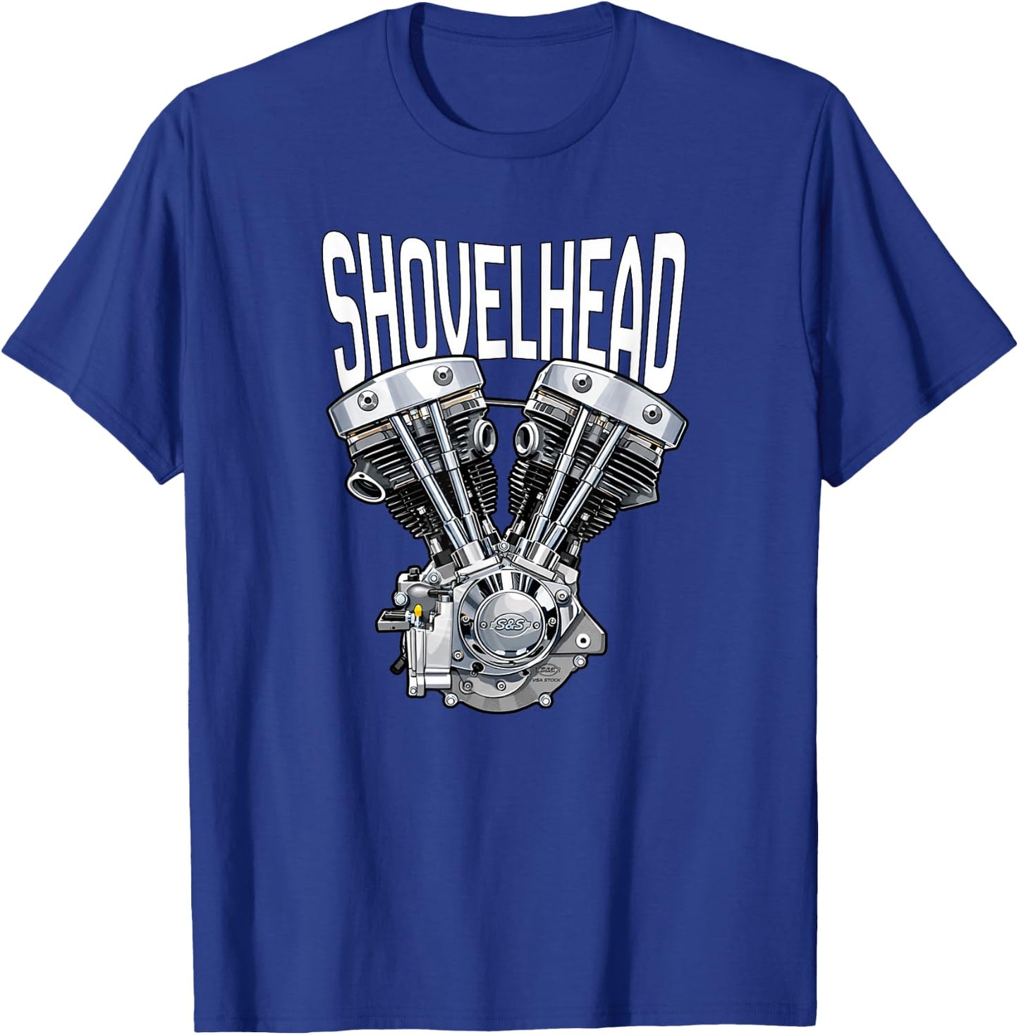 Shovelhead Chopper Bobber Motorrad Biker Old School HD T-Shirt - T-Shirt | Royal