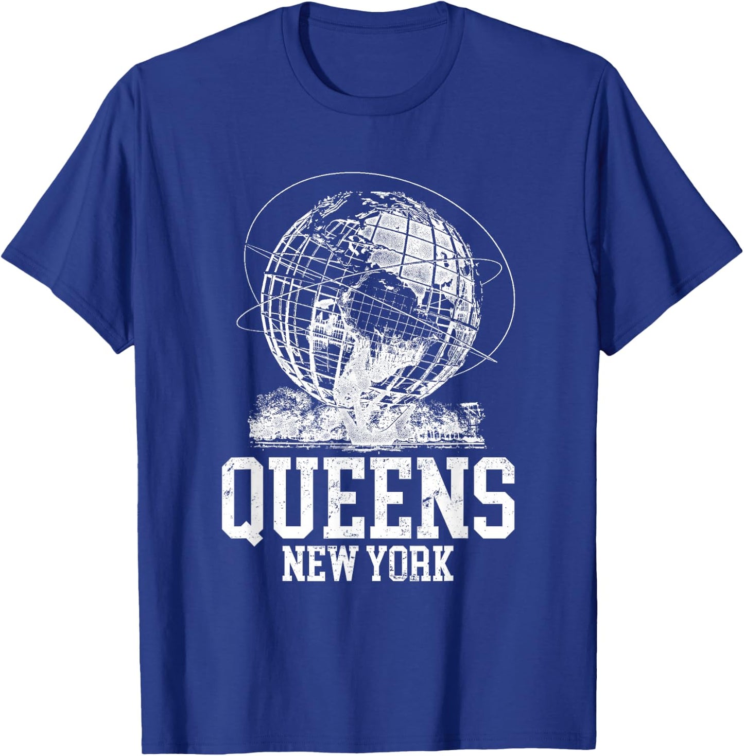 Queens New York - Flushing Meadows - World's Fair Unisiphere T-Shirt - T-Shirt | Royal