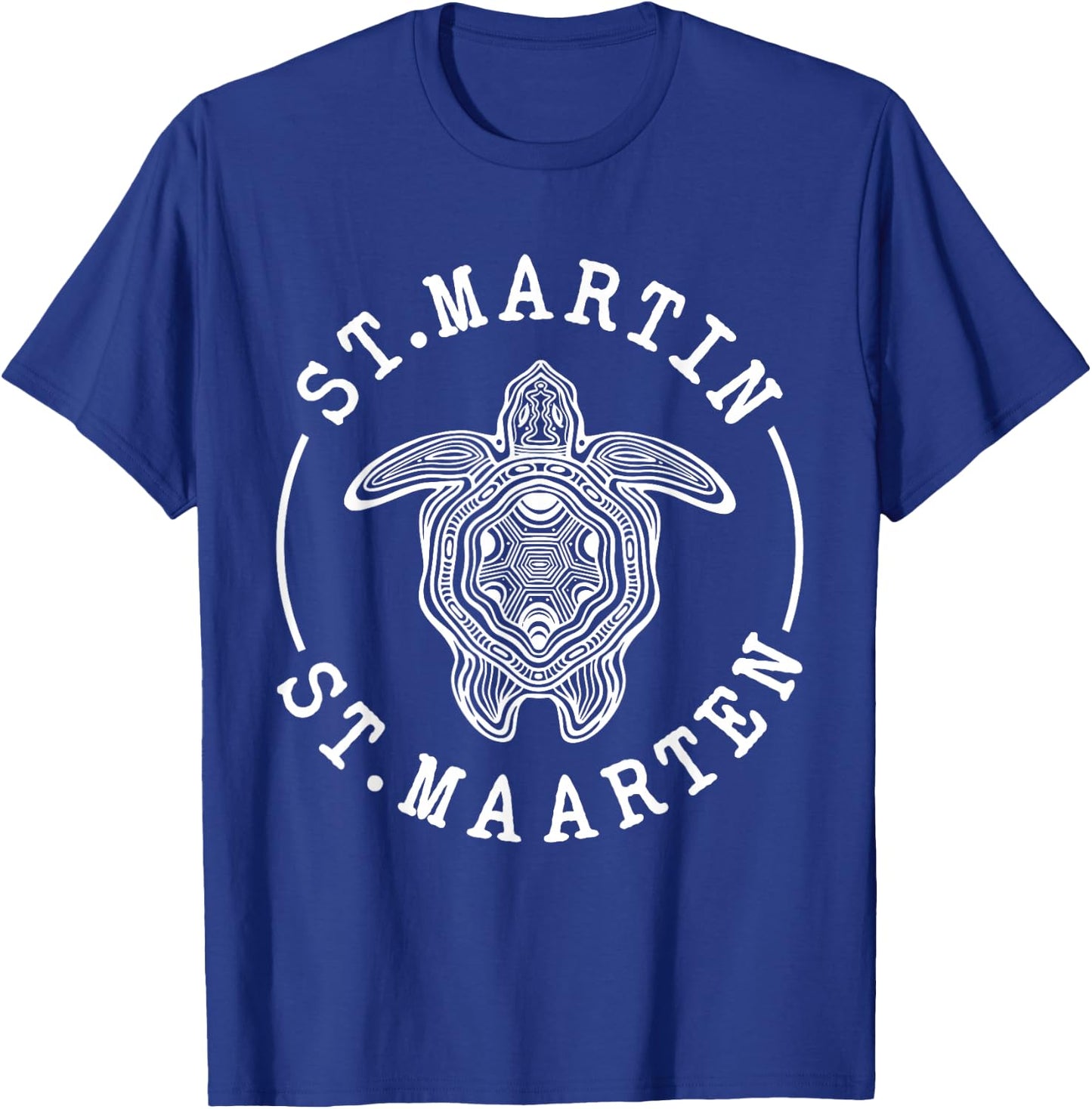 St. Martin St Maarten Turtle Caribbean Beach Vacation T-Shirt - T-Shirt | Royal