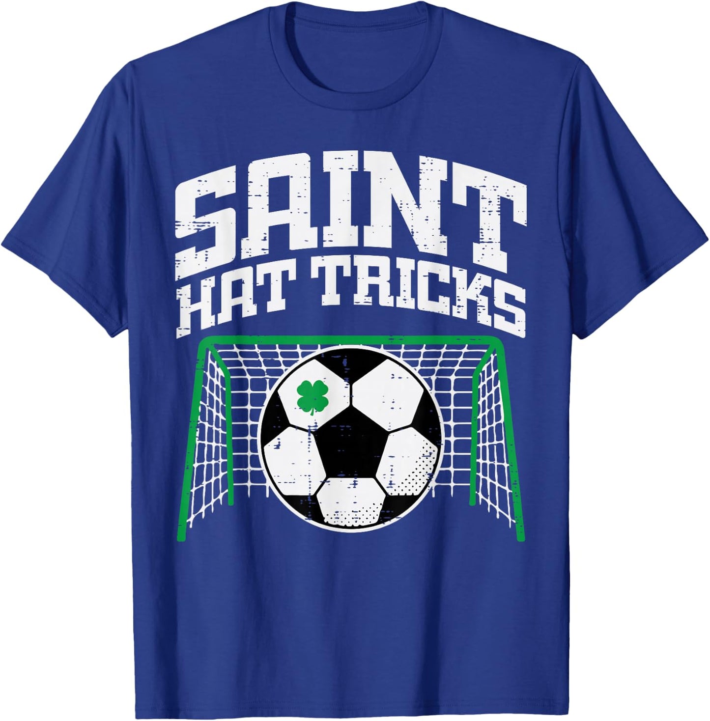 St Patricks Day Soccer Saint Hat Tricks Pattys Men Boys Kids T-Shirt - T-Shirt | Royal