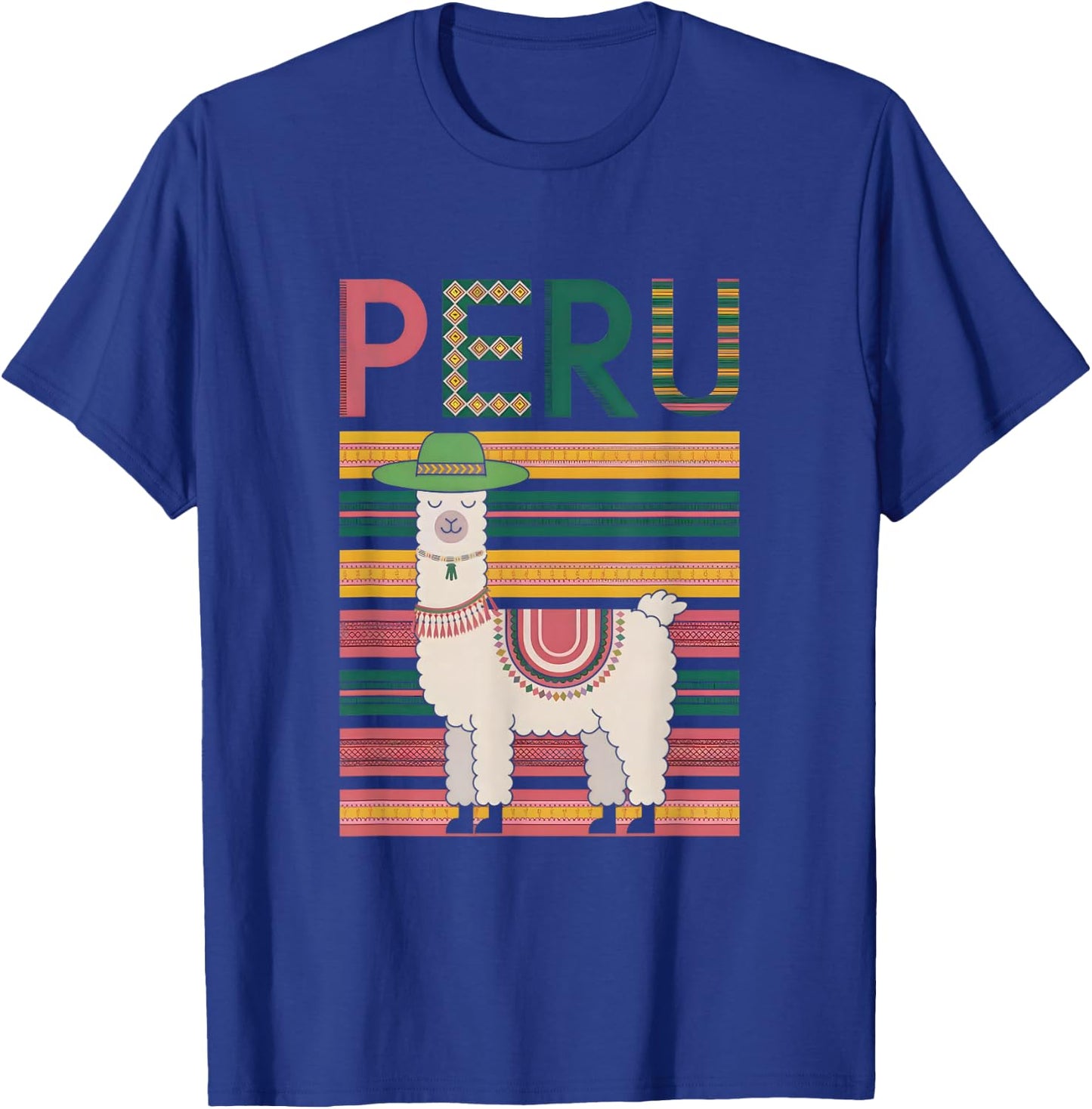 Lovely Peruvian Llama from Peru - Fun Design from Peru T-Shirt - T-Shirt | Royal