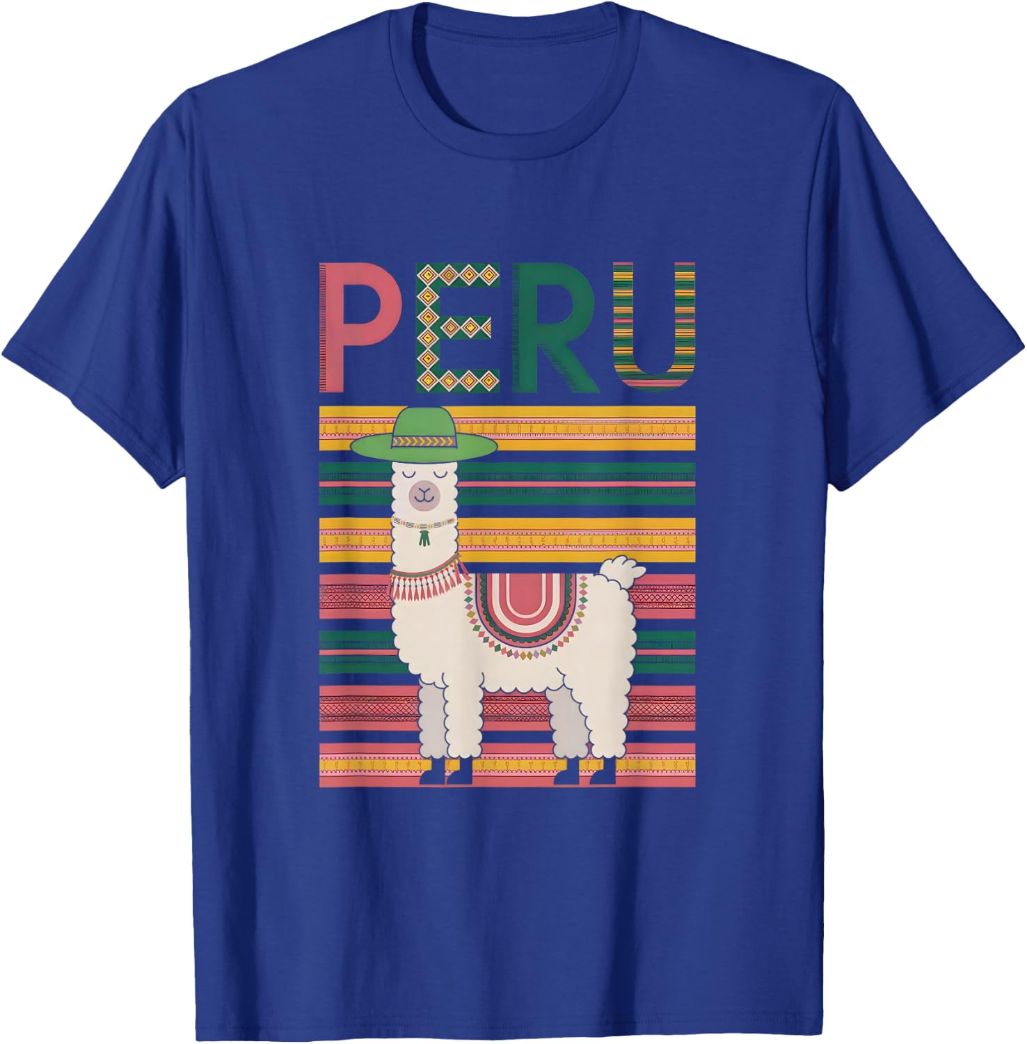 Lovely Peruvian Llama from Peru - Fun Design from Peru T-Shirt - T-Shirt | Royal
