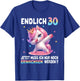 30th Birthday Woman 30 Years Party Outfit Funny Unicorn , black T-Shirt - T-Shirt | Royal