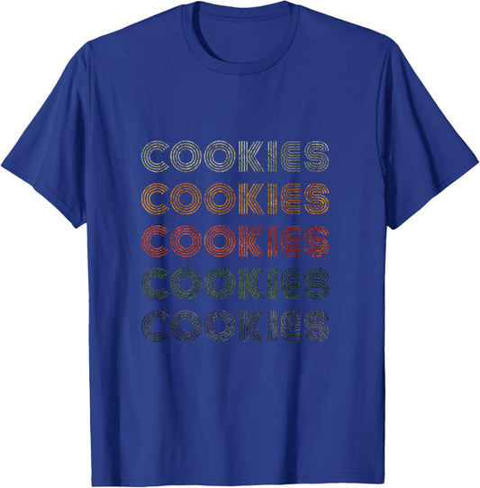 Love Heart Cookies Grunge Vintage Style Black Cookies T-Shirt - T-Shirt | Royal