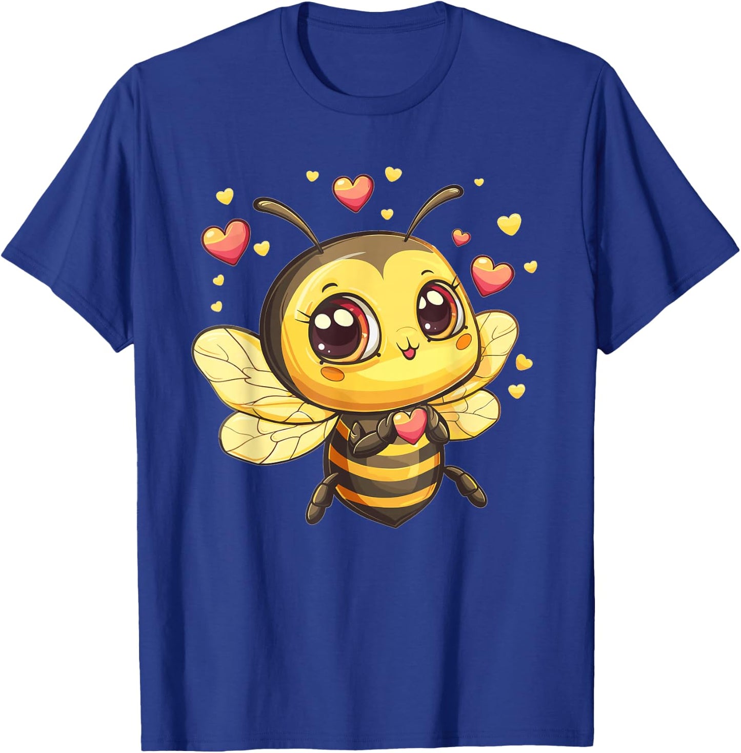 Cute Bee With Hearts I Kids Bee T-Shirt - T-Shirt | Royal