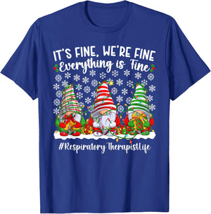 Funny Respiratory Therapist Christmas RT Xmas Party T-Shirt - T-Shirt | Royal