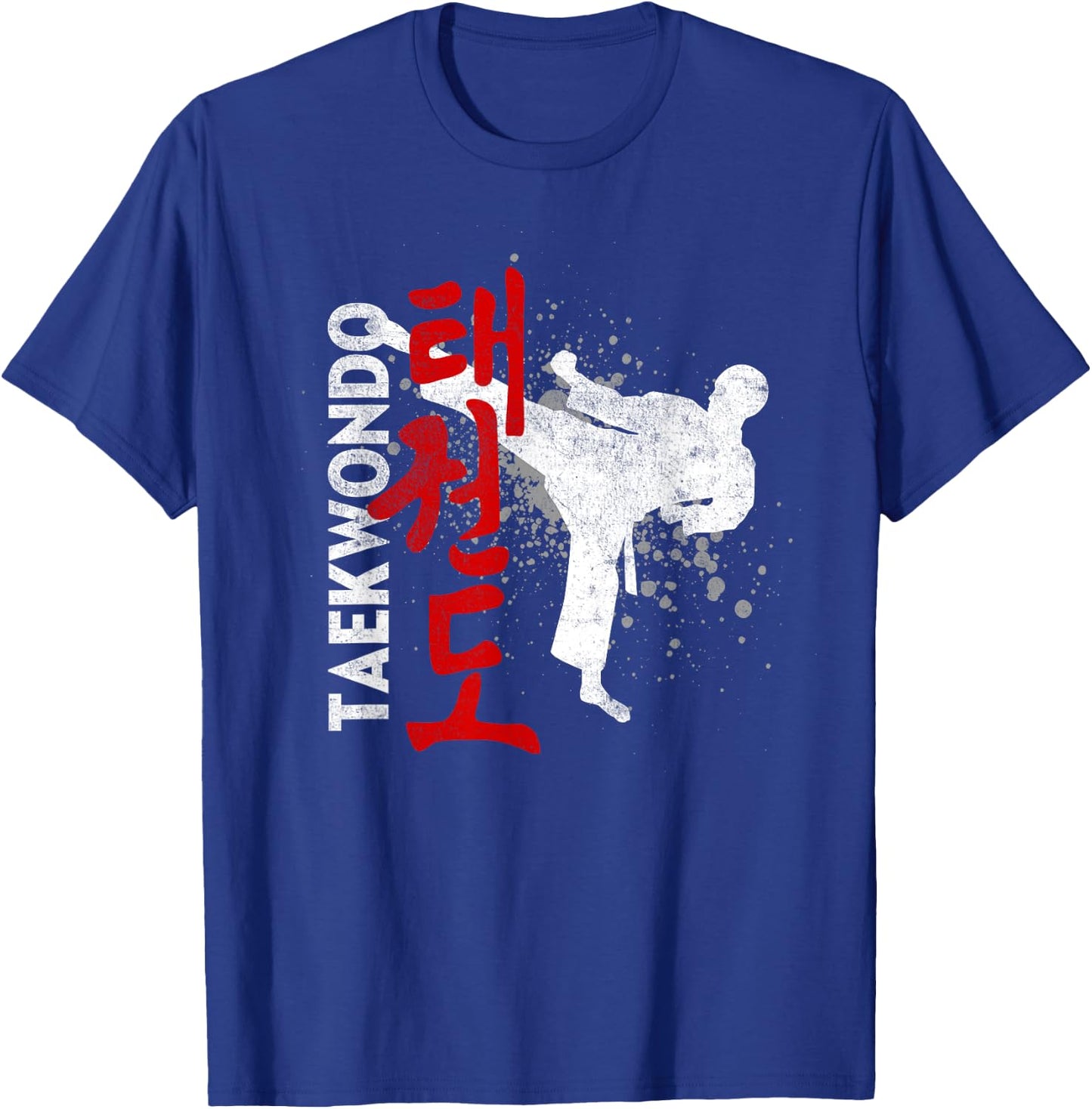 Taekwondo - Martial Arts - Erwachsene - Schwarz - S - Kurzarm - Klassische Passform - 100% Polyester - Imported - Martial Arts Graphic - Crew-Ausschnitt - Training T-Shirt - T-Shirt | Royal