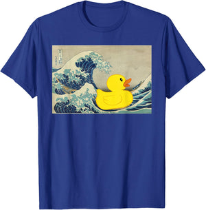 Rubber Duck on The Great Wave off Kanagawa T-Shirt - T-Shirt | Royal