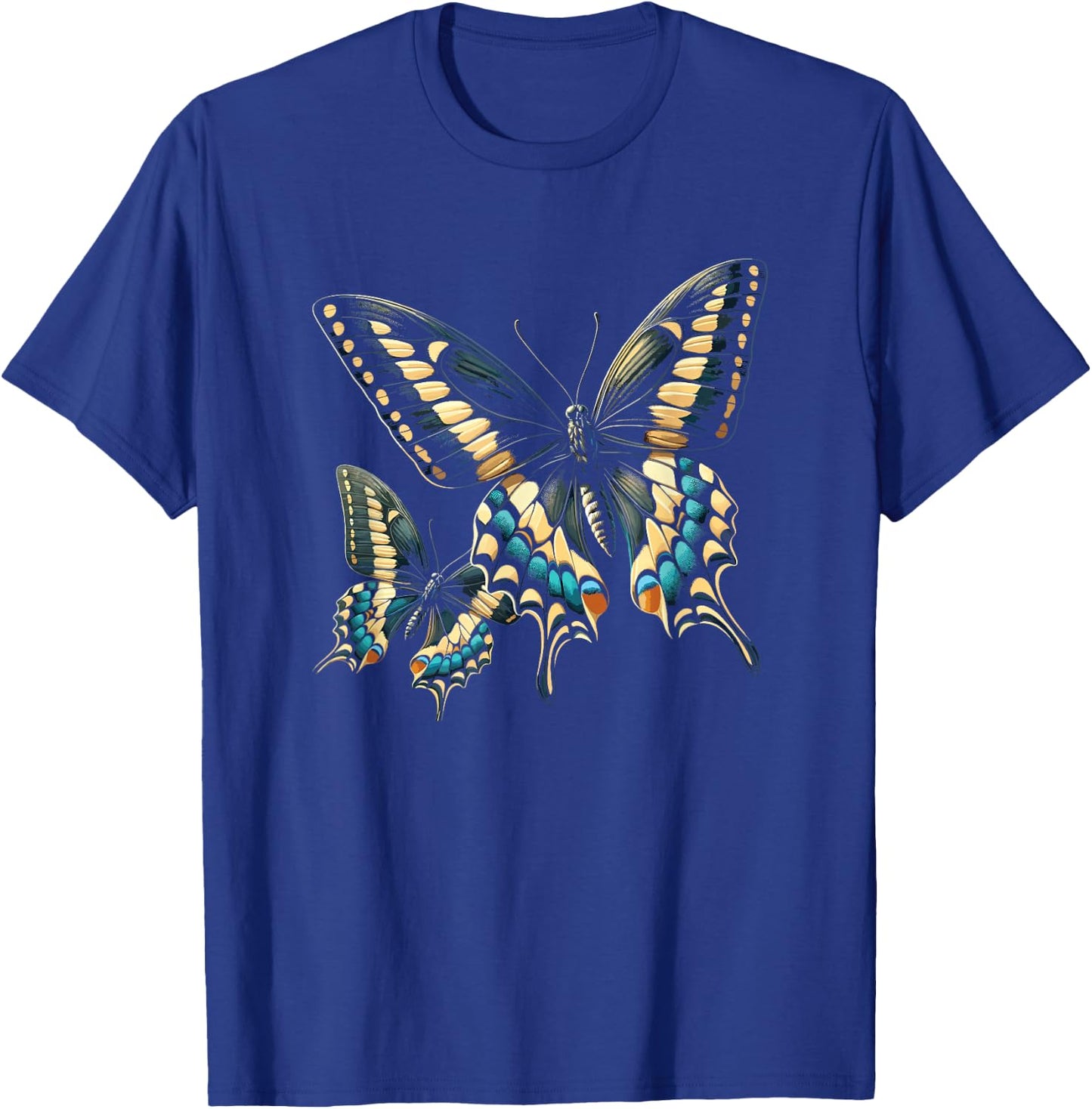 Butterfly Lover Entomology Bug Black Swallowtail Butterfly T-Shirt - T-Shirt | Royal