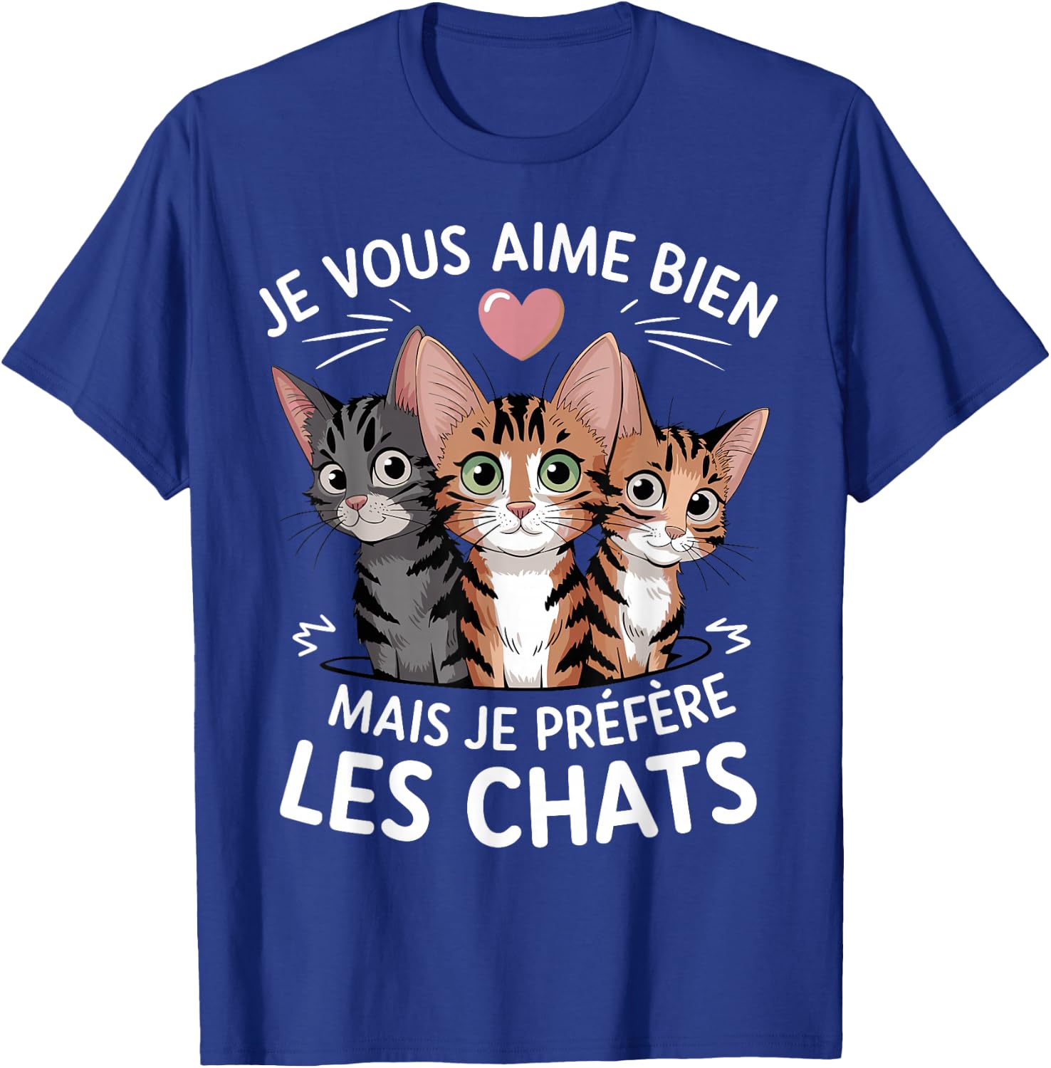 I like you but I prefer cats humor cat T-Shirt - T-Shirt | Royal