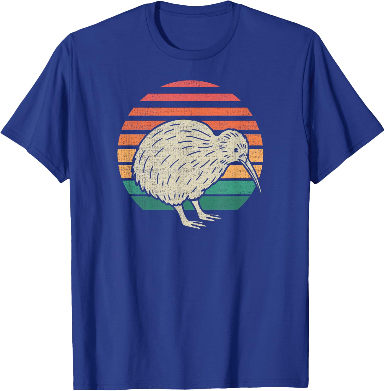 Kiwi Bird Lover Animal Retro 70s T-Shirt - T-Shirt | Royal