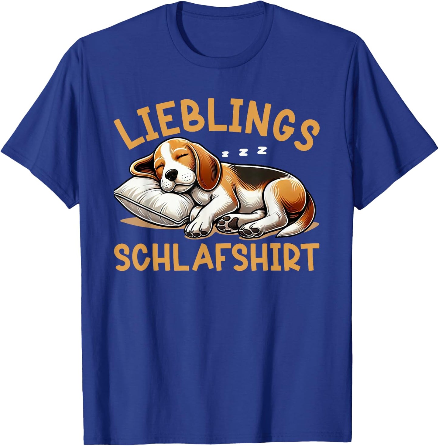 Official Sleep Shirt Funny Beagle Dog Pyjama , black T-Shirt - T-Shirt | Royal