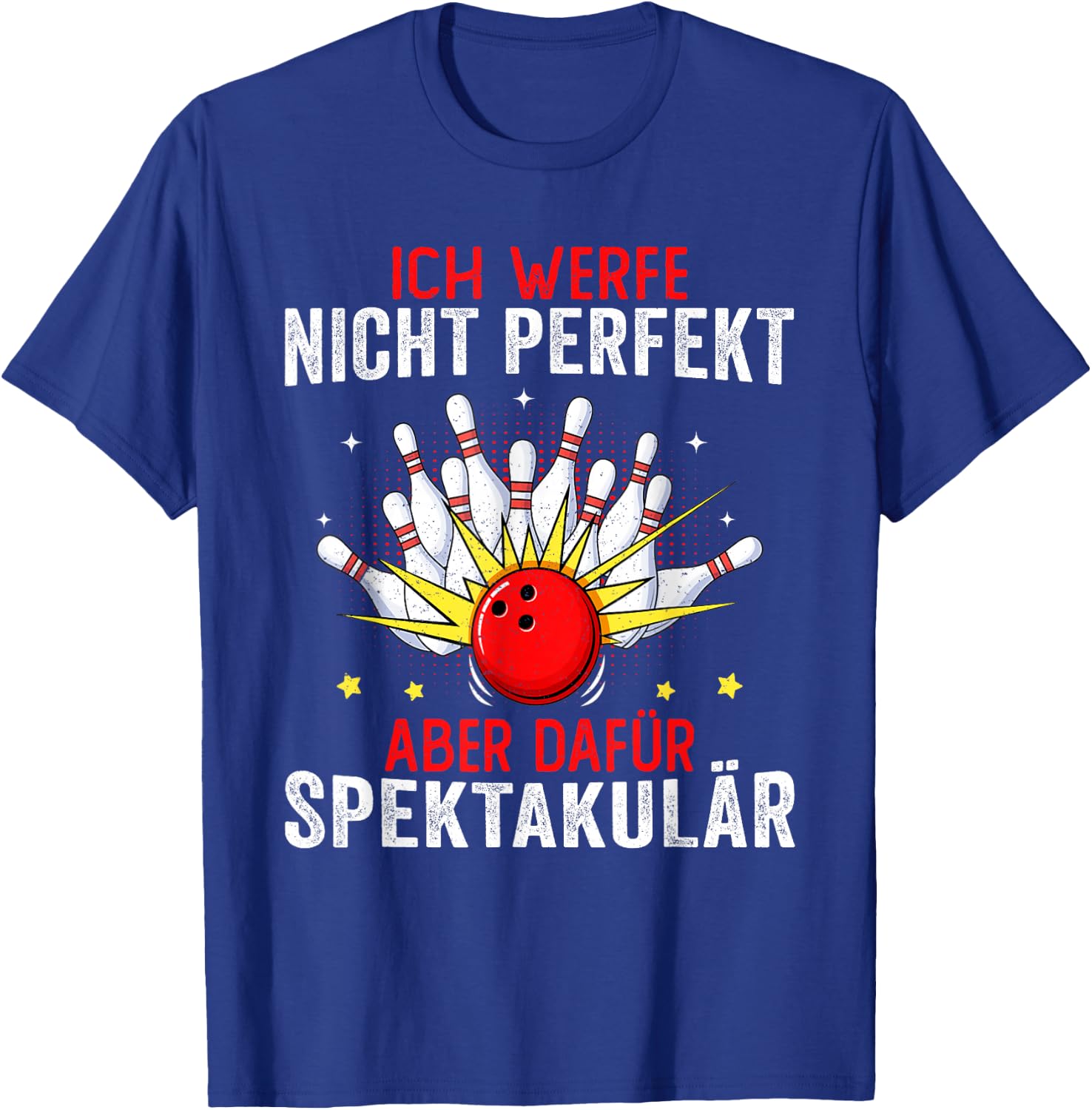 Bowling Ball Bowling Shirt Men Women Funny Bowling , black T-Shirt - T-Shirt | Royal