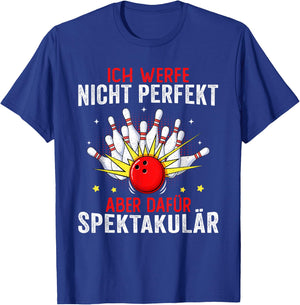 Bowling Ball Bowling Shirt Men Women Funny Bowling , black T-Shirt - T-Shirt | Royal