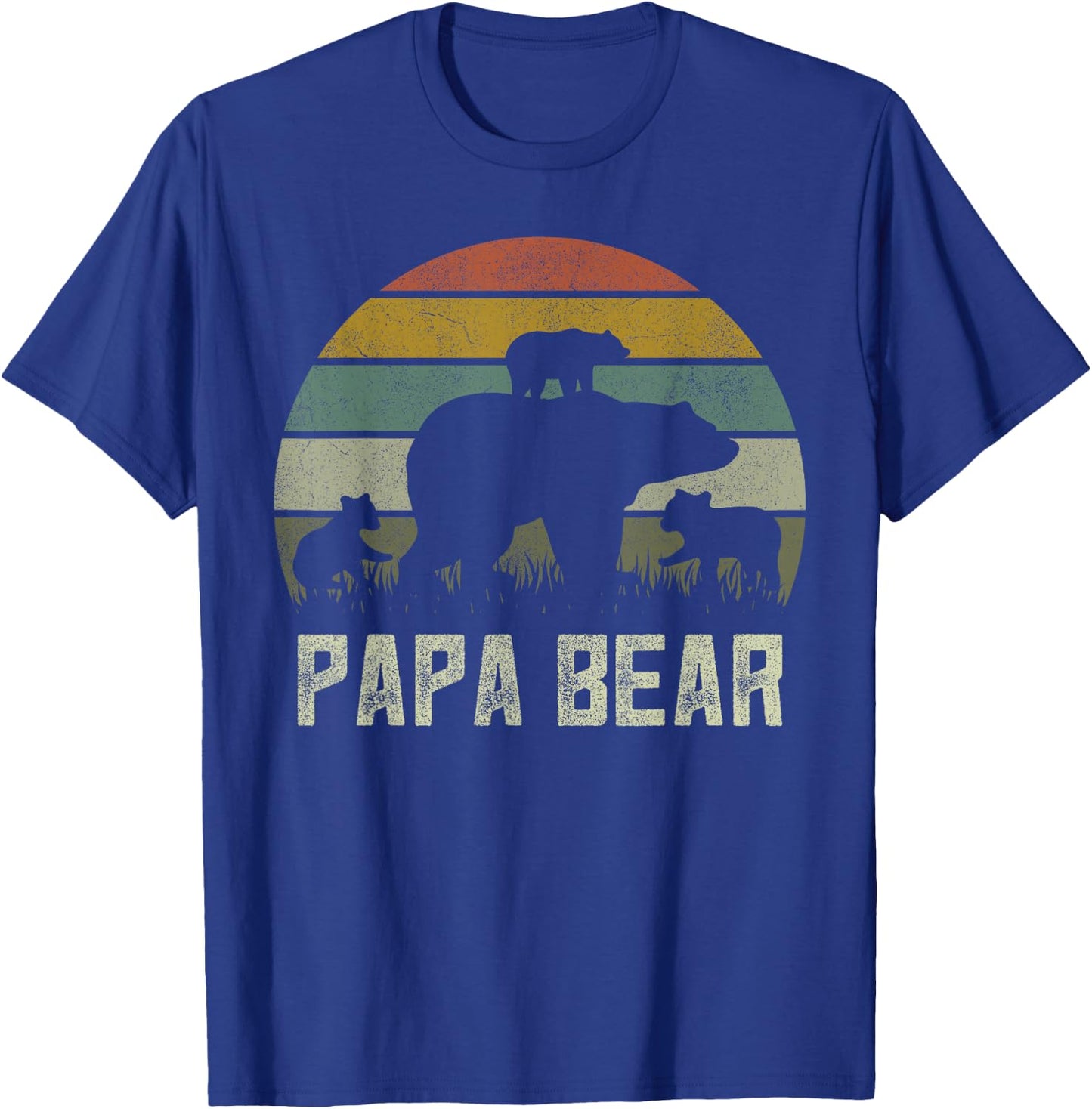 Lustige Papa Bär Shirts, Cub 3 Kinder Vatertag Opa T-Shirt - T-Shirt | Royal