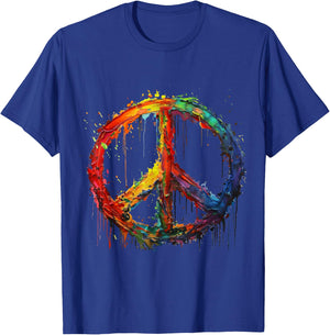 Peace Love Hippie Costume Peace Symbol 60s 70s , Black, S T-Shirt - T-Shirt | Royal