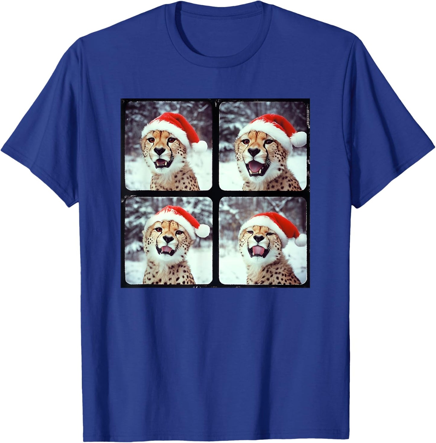 Christmas Winter Wonderland Cheetah T-Shirt - T-Shirt | Royal