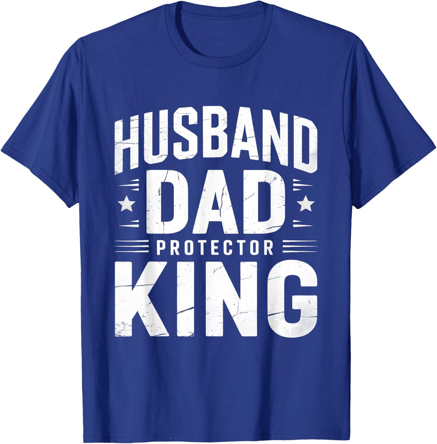 Husband Dad Protector King Fathers Day T-Shirt - T-Shirt | Royal