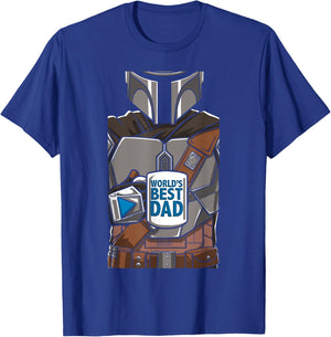 Star Wars The Mandalorian Father's Day World's Best Dad Mug T-Shirt - T-Shirt | Royal
