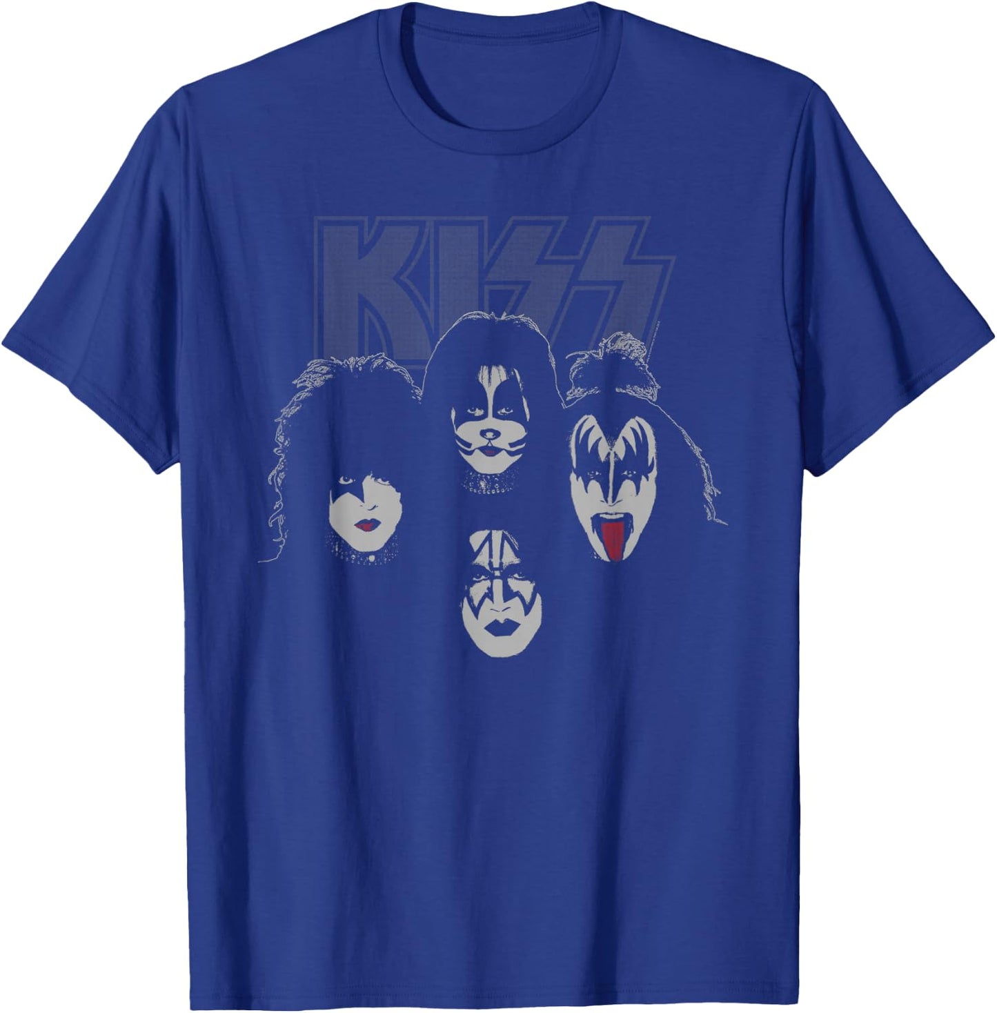 KISS - Fab Four Adult Black Short Sleeve Classic Fit T-Shirt - T-Shirt | Royal