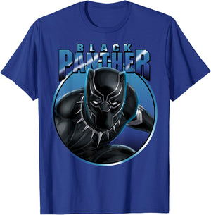Marvel Avengers Black Panther Circle Portrait Small T-Shirt - T-Shirt | Royal