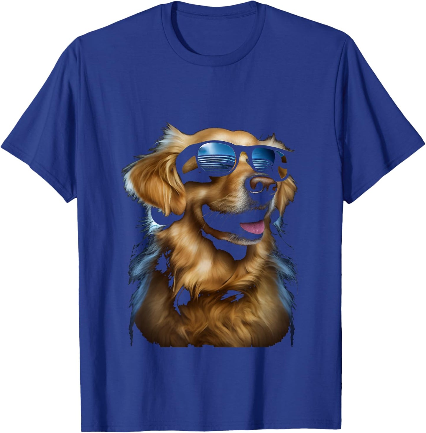 Golden retriever dog sunglasses dog fans retriever fans T-Shirt - T-Shirt | Royal