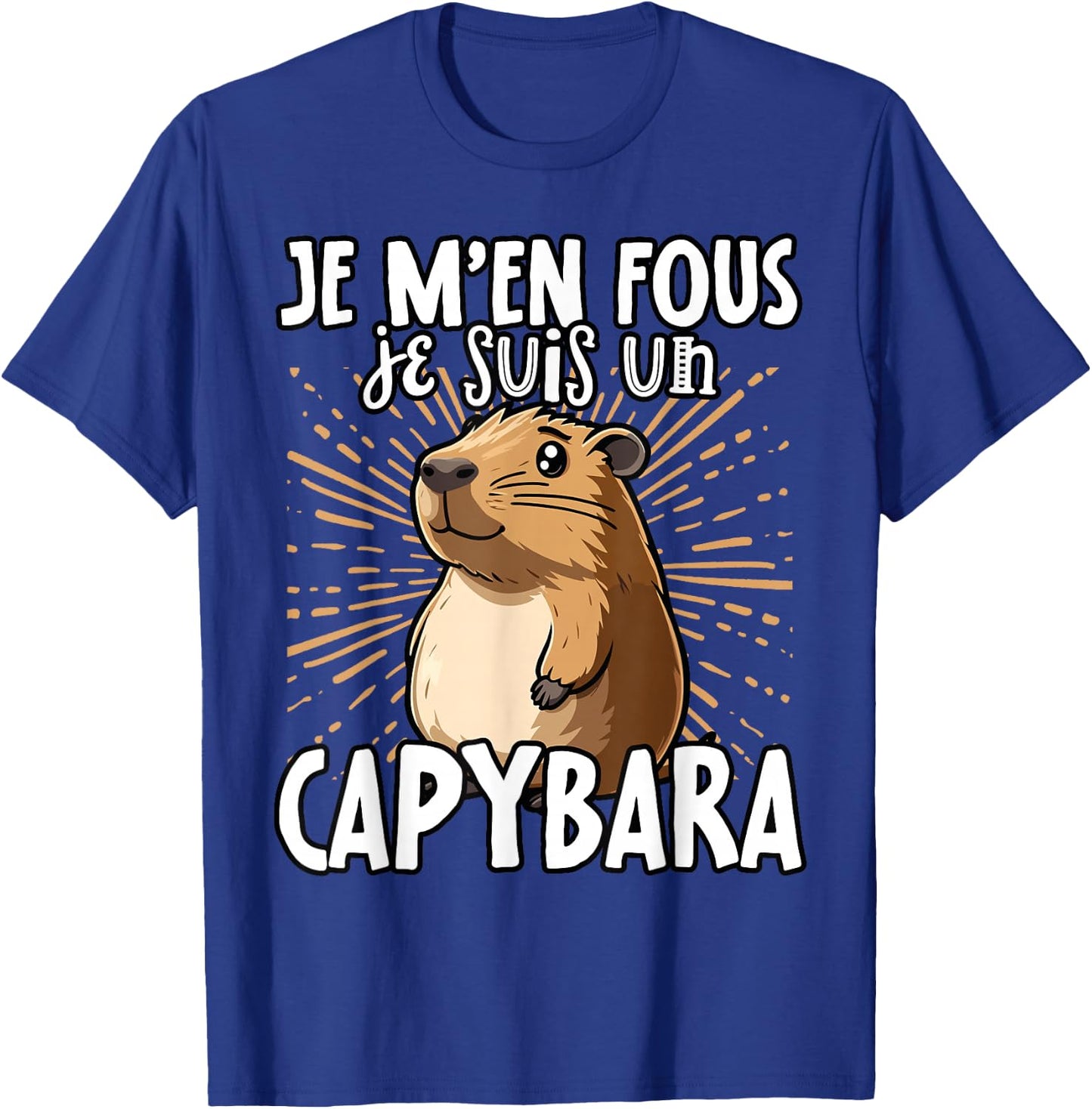 Je M'en Fous Je Suis Un Capybara - Sweet Capybara , Black, S T-Shirt - T-Shirt | Royal