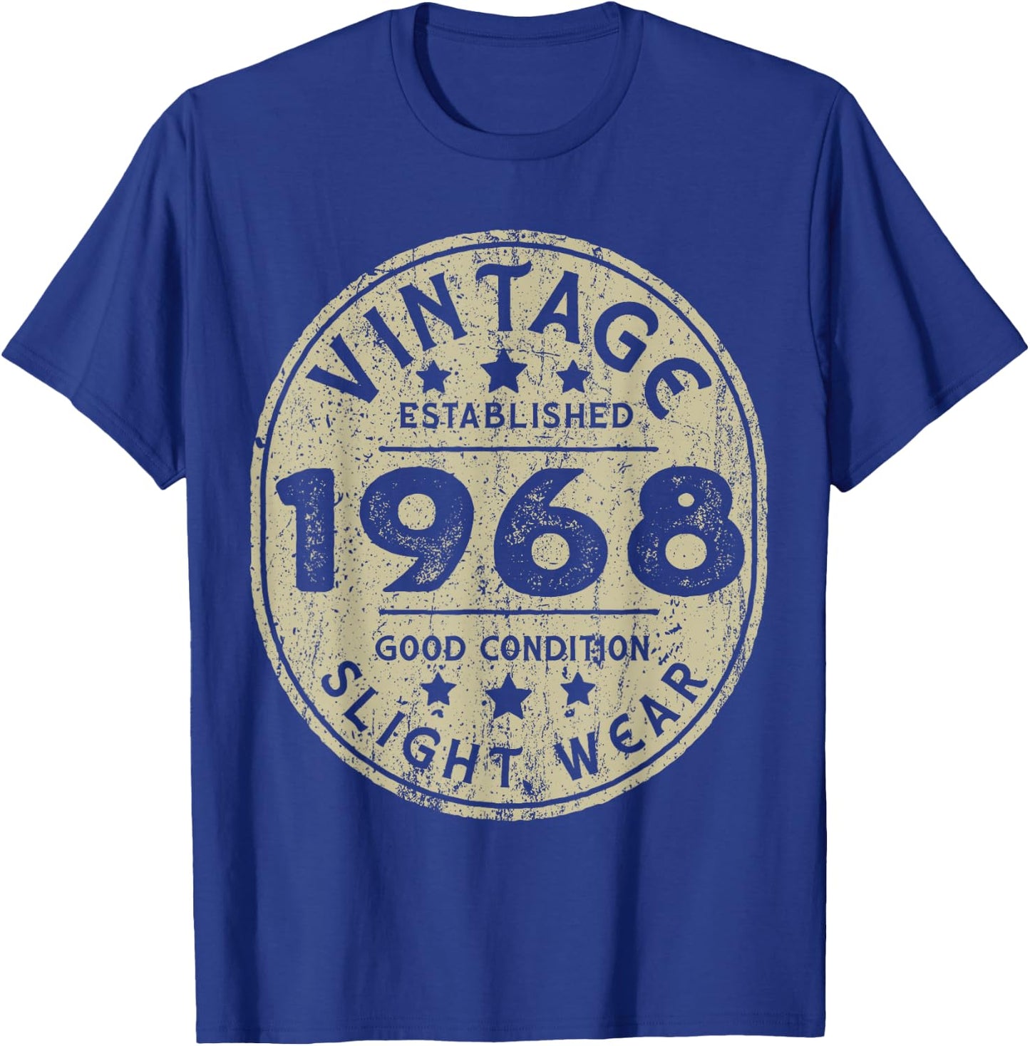 Vintage established 1968 55th Birthday Party Retro Men T-Shirt - T-Shirt | Royal