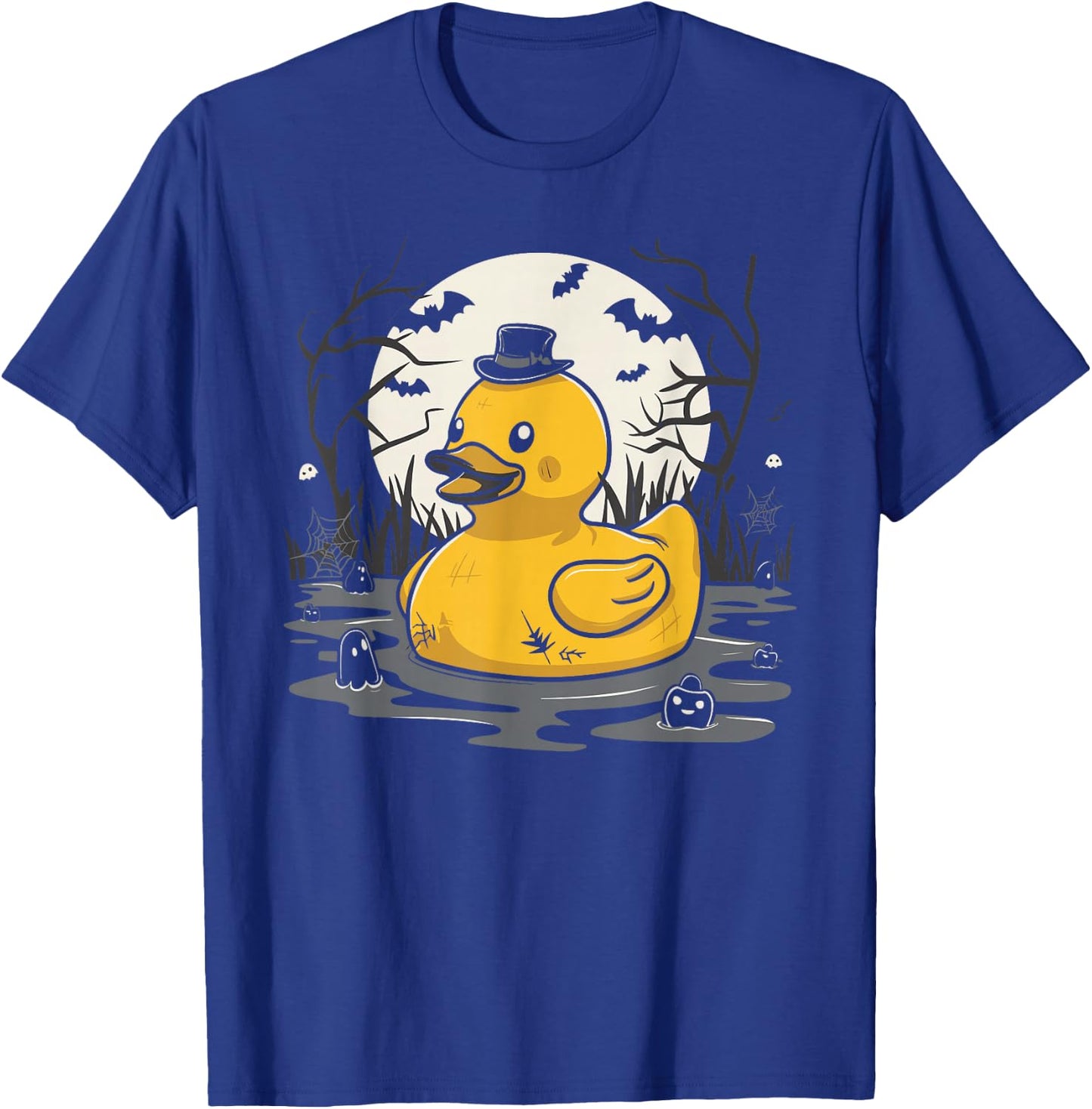 Rubber Duck Halloween Bath Duck Pumpkin T-Shirt - T-Shirt | Royal