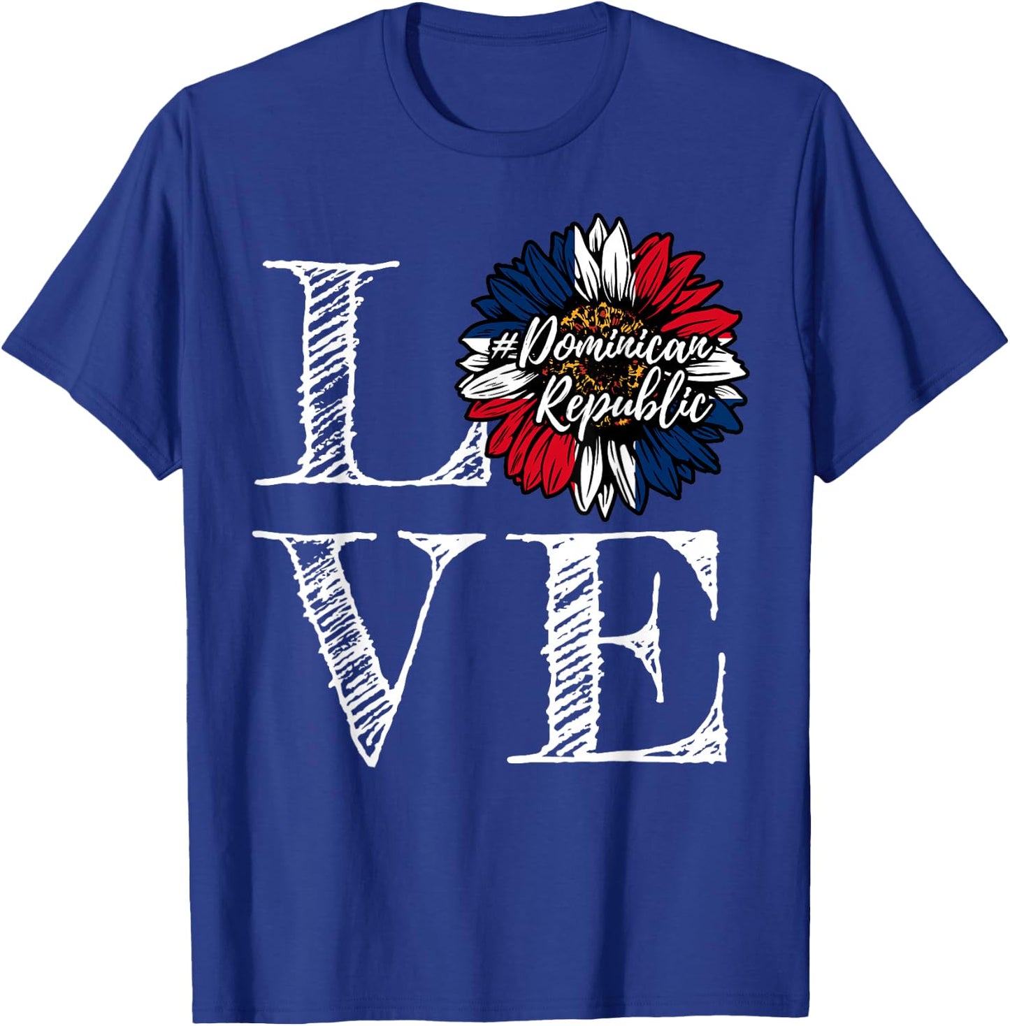 Sunflower Dominican Republic Love Dominican Flag T-Shirt - T-Shirt | Royal