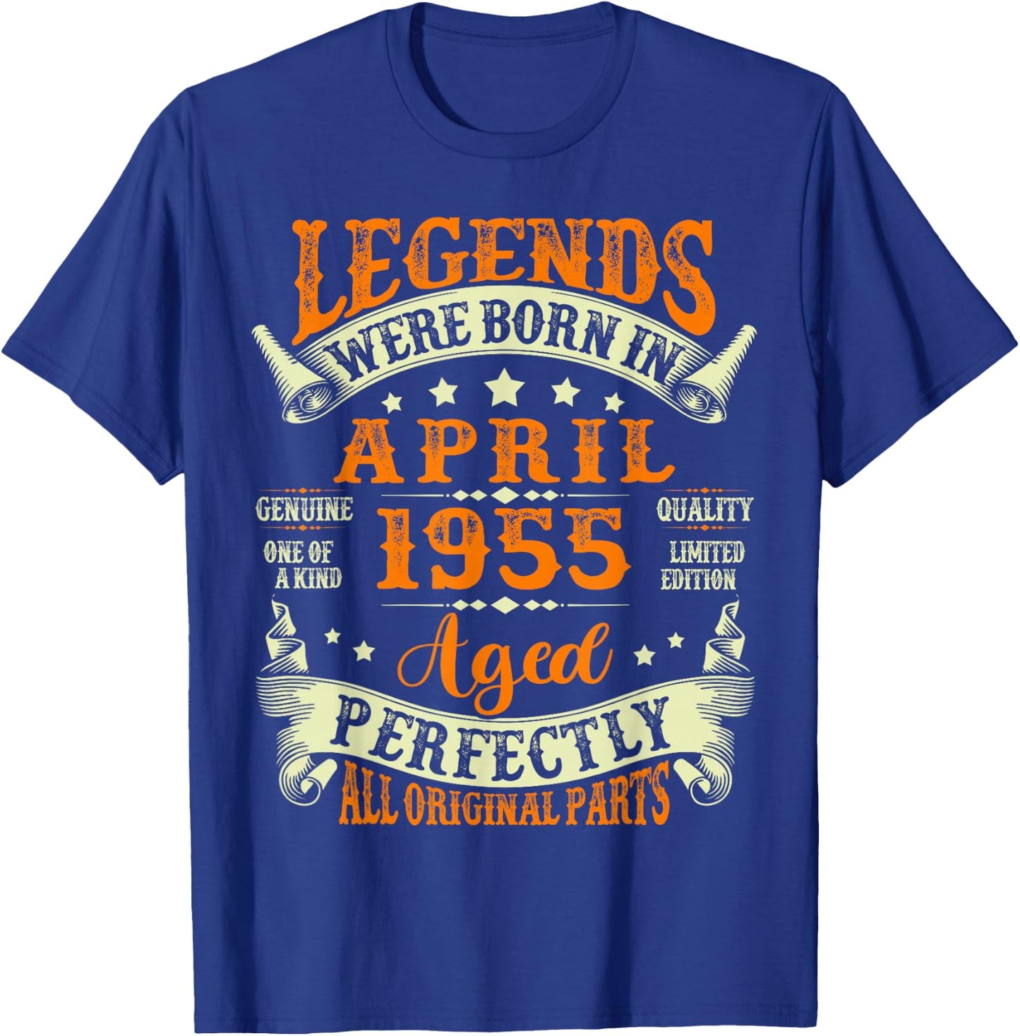 70 Years Old Legend since April 1955 70th Birthday Men Women T-Shirt - T-Shirt | Royal