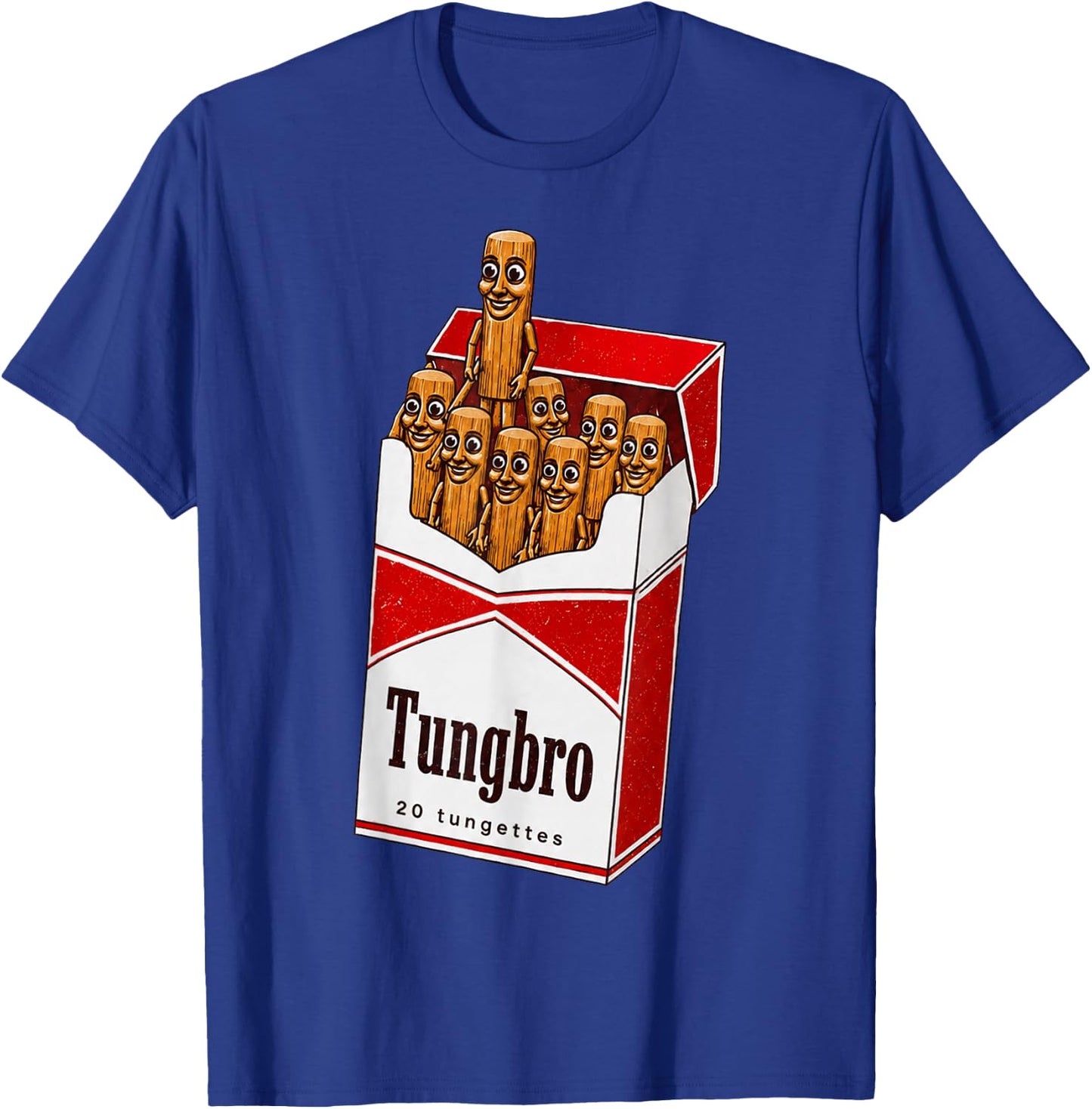 Tung Tung Sahur Cigarette Pack Parody Funny Brainrot Meme T-Shirt - T-Shirt | Royal
