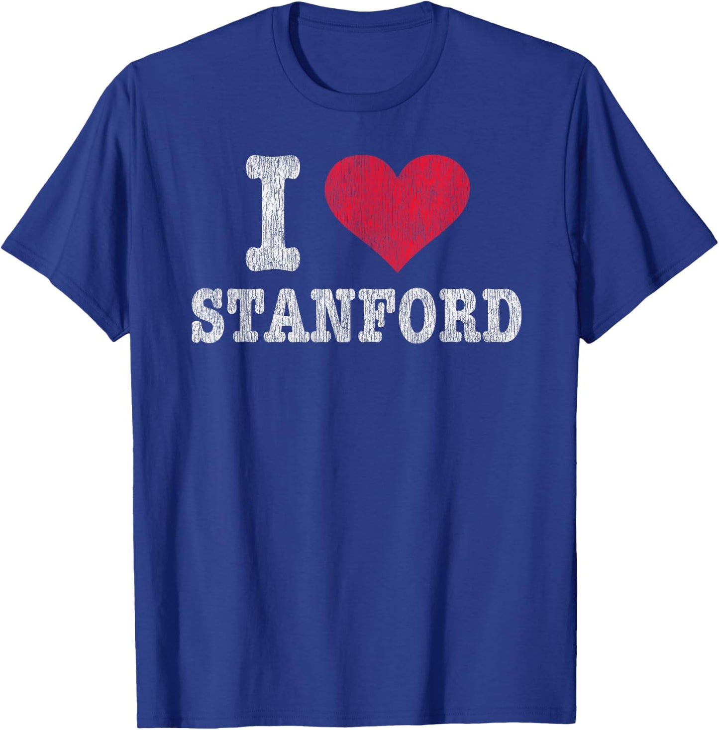 Distressed Retro I Love Stanford CA Souvenir T-Shirt - T-Shirt | Royal