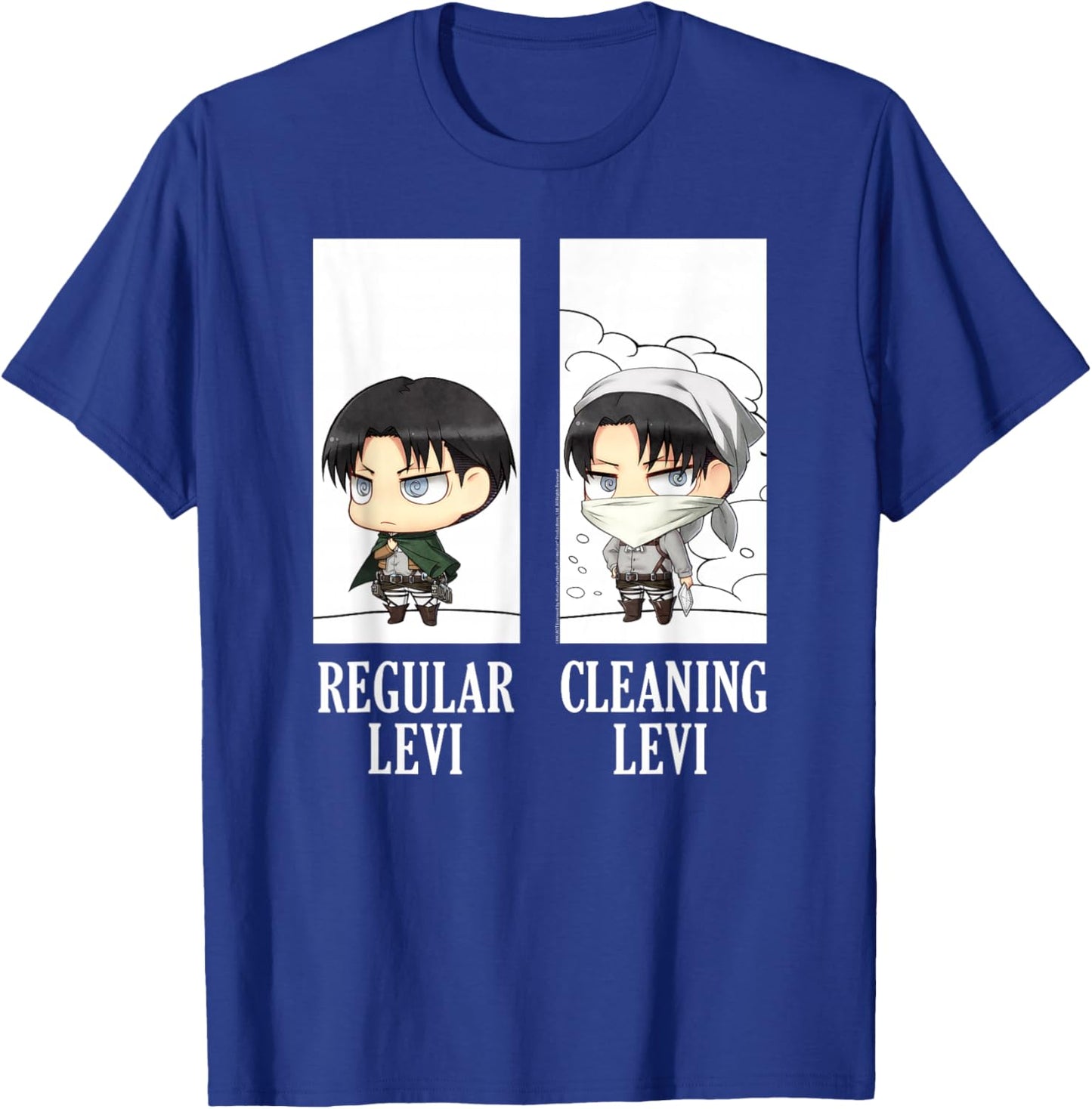 Attack on Titan Regular/Cleaning Levi Chibi AOT Anime T-Shirt - T-Shirt | Royal