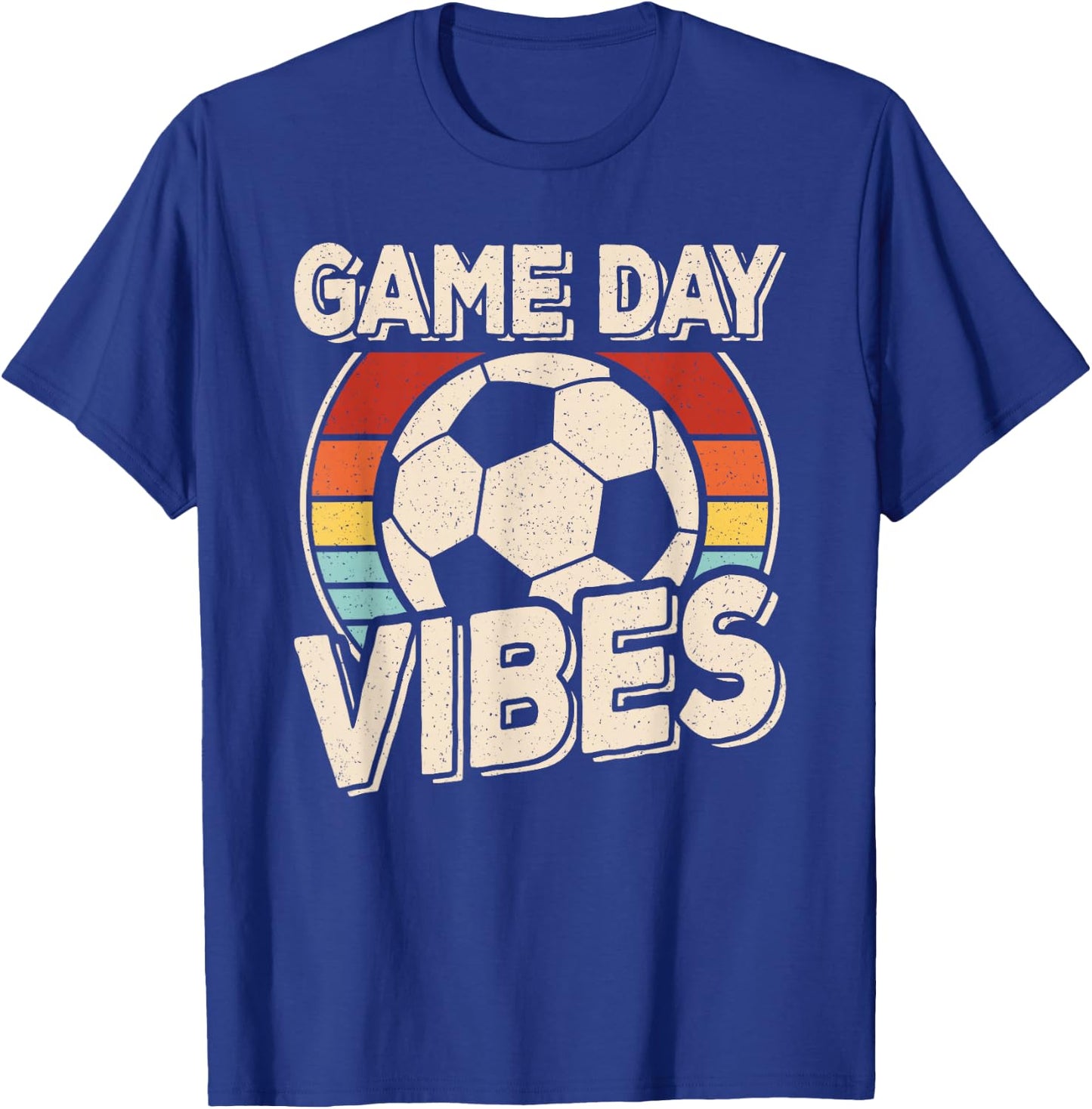 Game Day Vibes Funny Soccer Fan Player Men Women Kids T-Shirt - T-Shirt | Royal