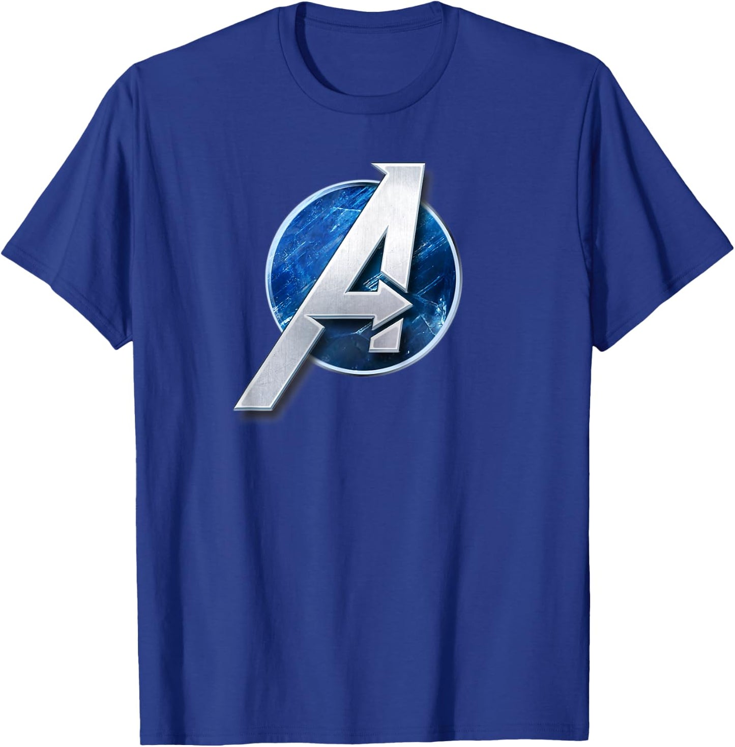 Marvel's Avengers Game Silver 'A' Logo T-Shirt - T-Shirt | Royal