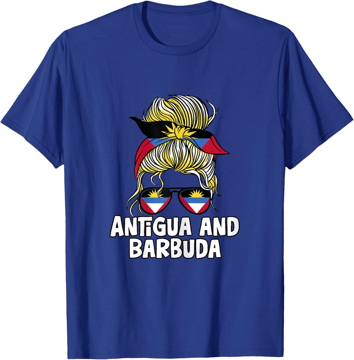 Antigua and Barbuda Girl African Girls Flag T-Shirt - T-Shirt | Royal