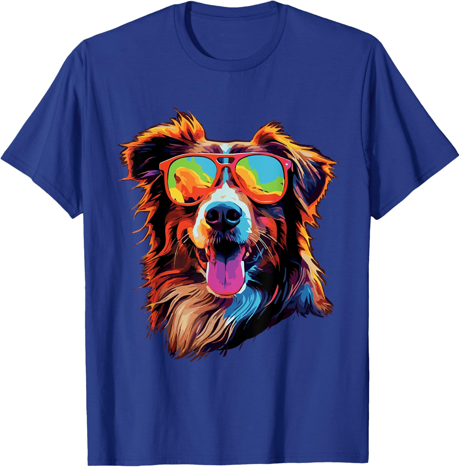 Australian Shepherd Sunglasses Aussie T-Shirt - T-Shirt | Royal