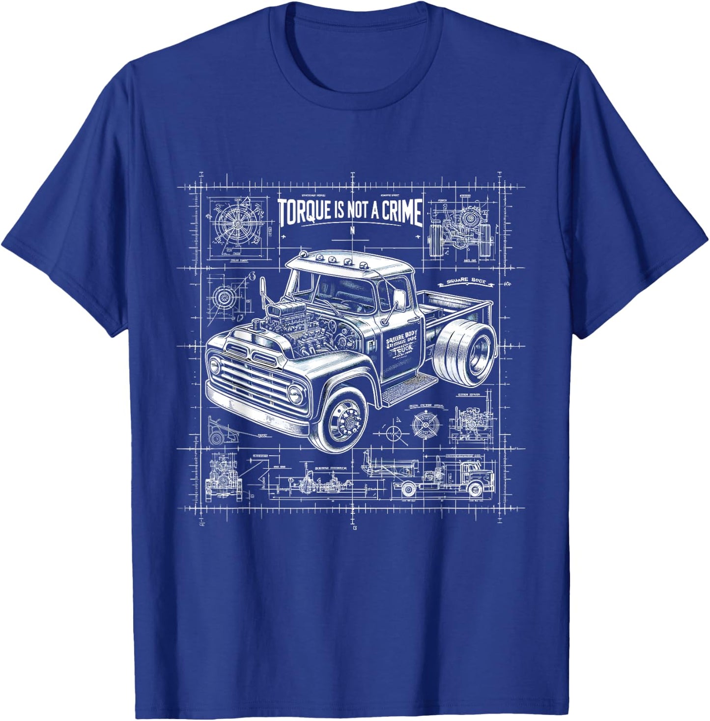 Square Body Truck T-Shirt - T-Shirt | Royal