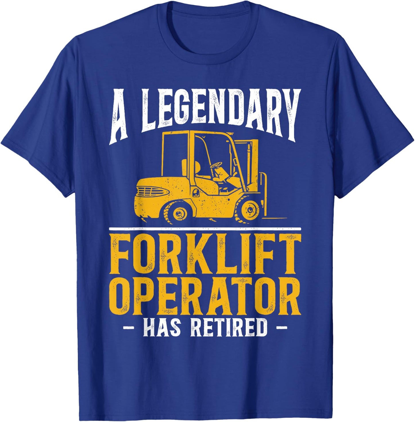 Certified Forklift Truck Operator Retirement Vintage A T-Shirt - T-Shirt | Royal