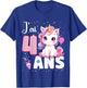 Child Girl 4 Years Unicorn Girl Birthday 4 Years I Ai 4 Years , Black, 2 T-Shirt - T-Shirt | Royal