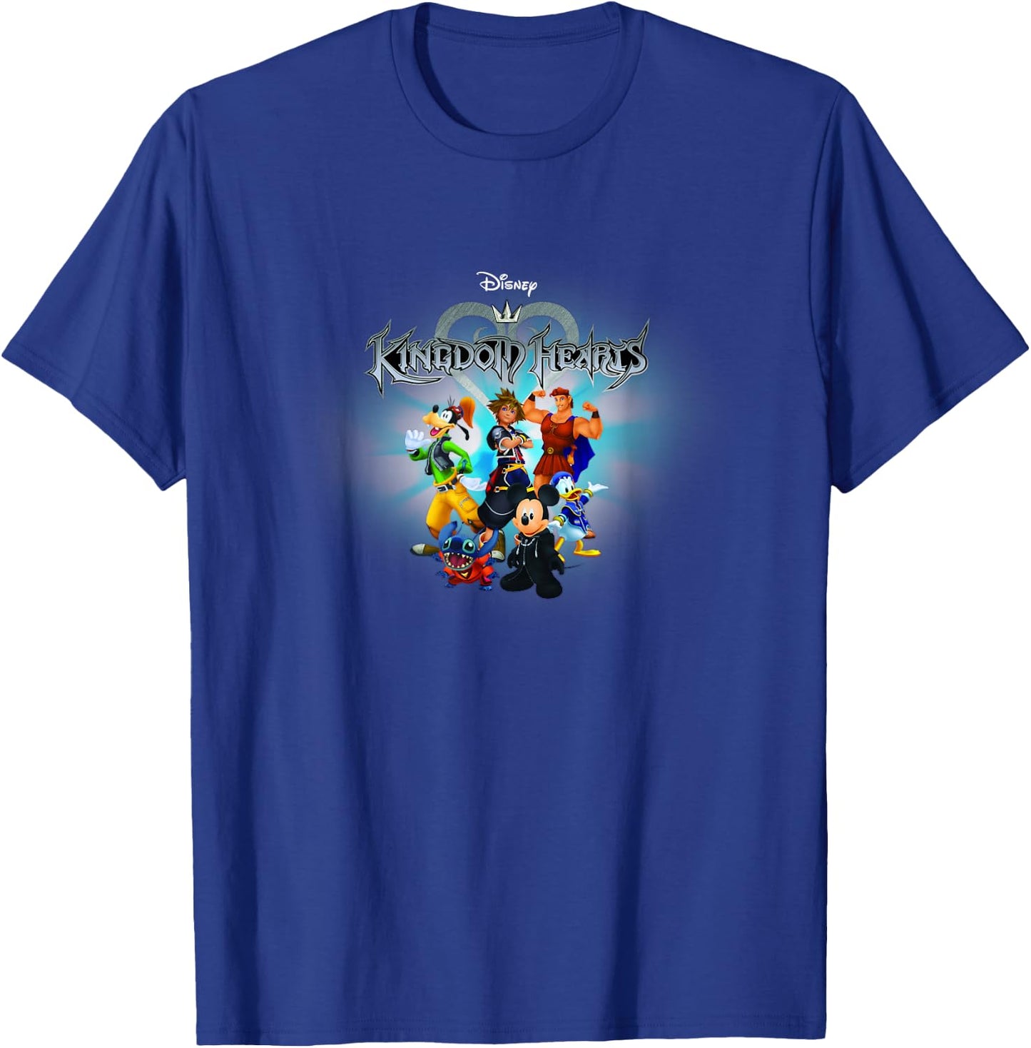 Disney Kingdom Hearts Center Hero Burst Group Shot Poster T-Shirt - T-Shirt | Royal