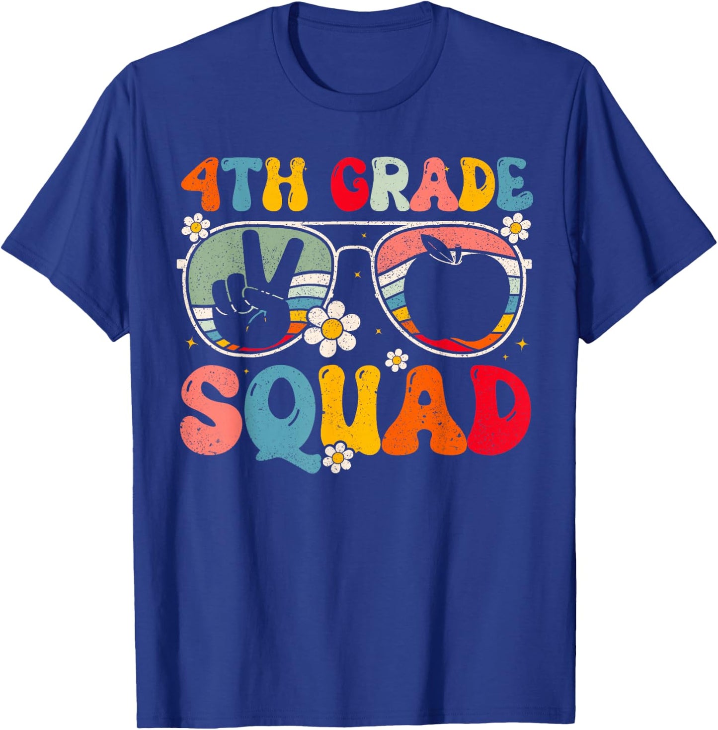 4th Grade Squad Fourth Grade Teacher Student Back To School T-Shirt - T-Shirt | Royal