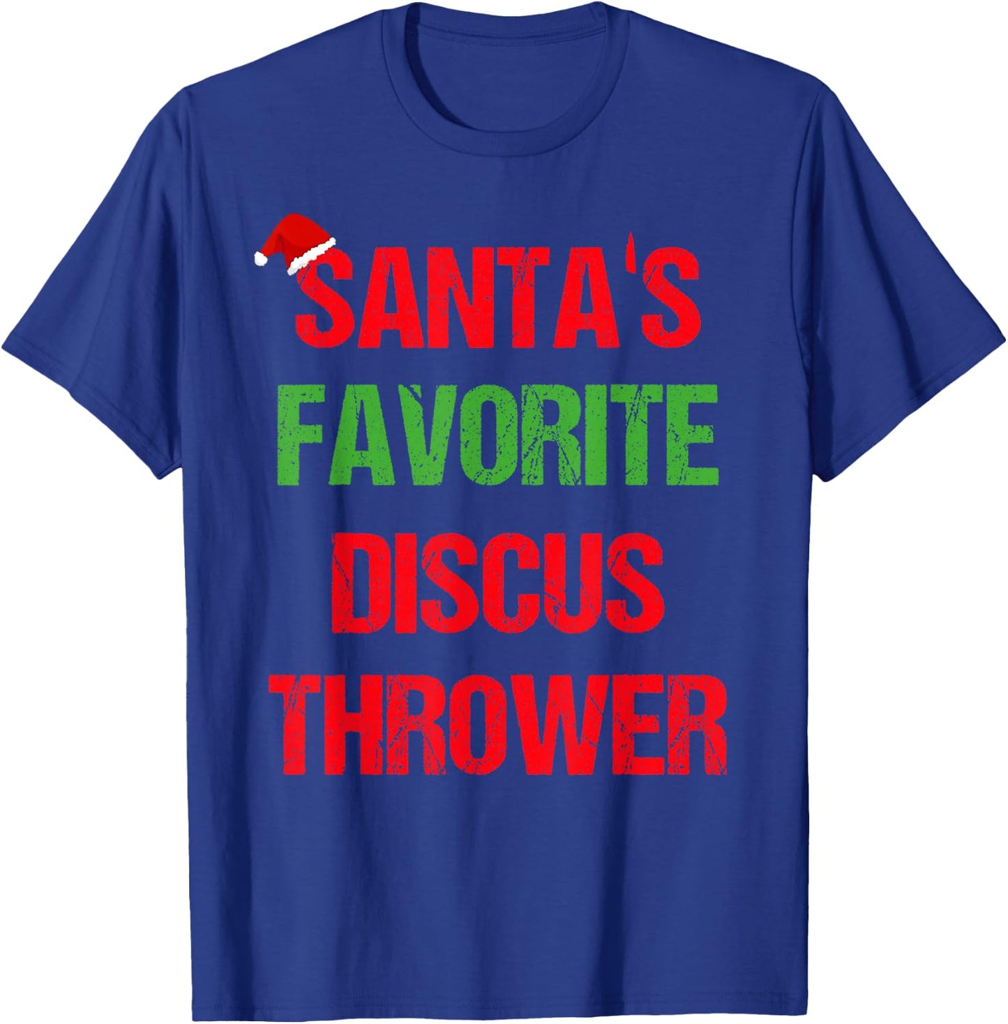Discus Thrower Funny Pajama Christmas Gift T-Shirt - T-Shirt | Royal