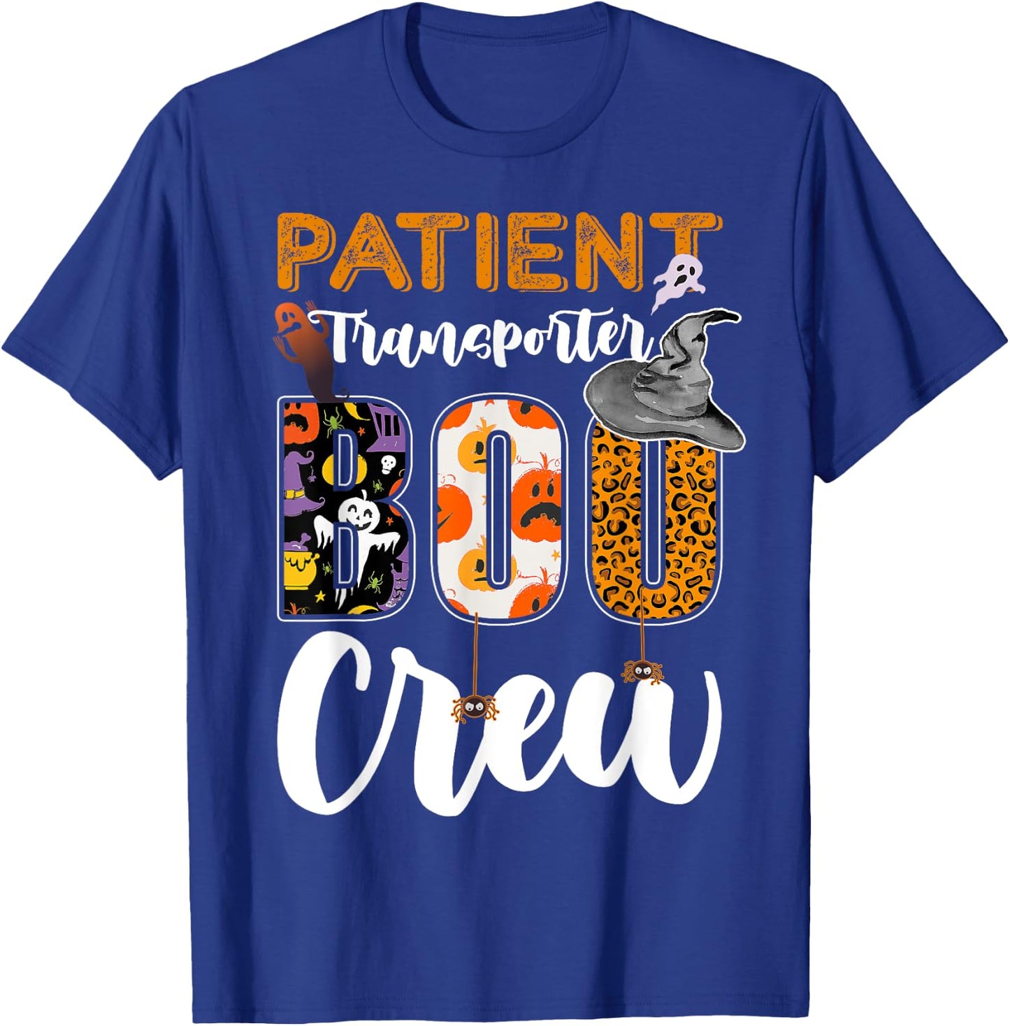Patient Transporter Boo Crew Halloween Matching T-Shirt - T-Shirt | Royal