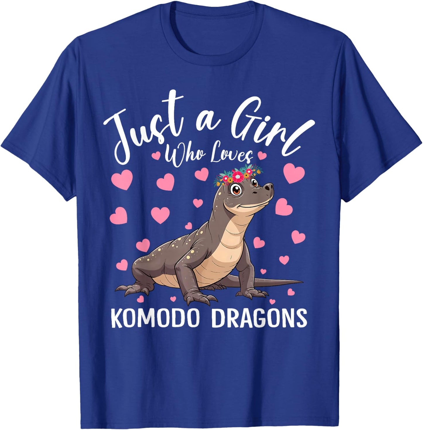 Just A Girl Who Loves Komodo Dragons Women And Girls T-Shirt - T-Shirt | Royal