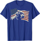 Patriotic USA Flag Black Labrador Gift Lab Owners T-Shirt - T-Shirt | Royal